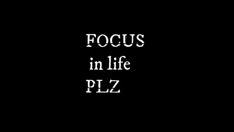 Typography animation of focus in life text on black Stock Footage 338173949