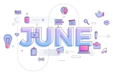 Typography  April Stock Illustration