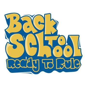 Typography of back to school in 3d style design for school campaign Stock Illustration