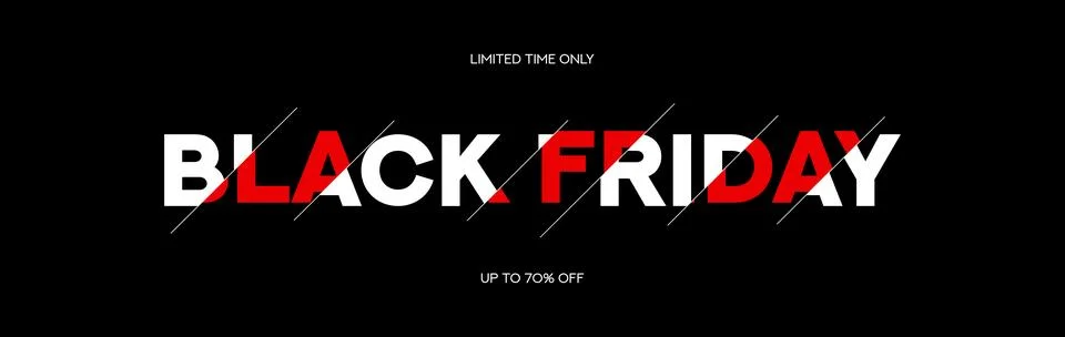 Typography background for Black Friday Stock Illustration