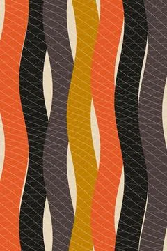 Typography background in industrial rust gold tones, styled with soft bend verti Stock Illustration