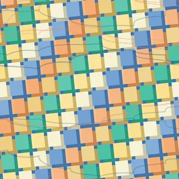 Typography background in summer fiesta sunset tones, styled with raised tile sha Stock Illustration