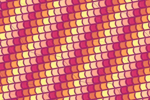 Typography background in sunset ember glow tones, styled with curved layered gla Stock Illustration