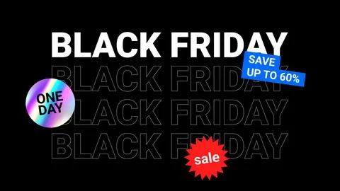 Typography banner for Black Friday Stock Illustration