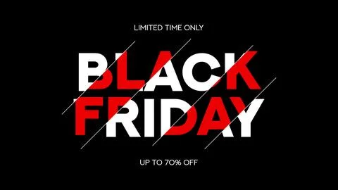 Typography banner for Black Friday Stock Illustration