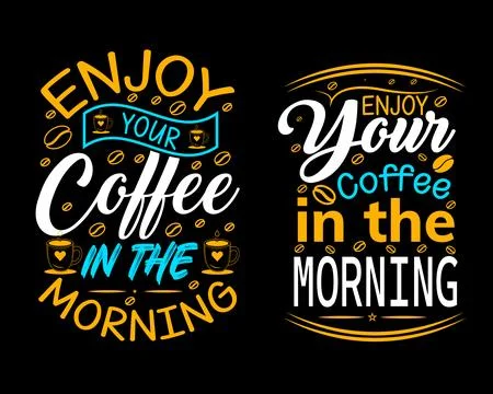 Typography Coffee vector T-shirt Design, coffee tee Stock Illustration