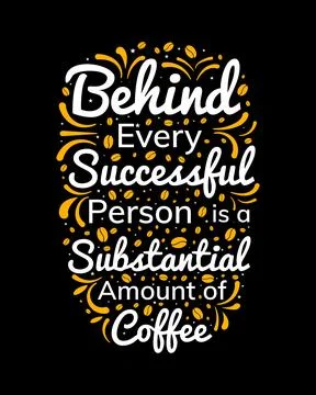 Typography Coffee vector T-shirt Design, coffee tee Stock Illustration