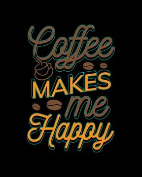 Typography Coffee vector T-shirt Design, coffee tee Stock Illustration