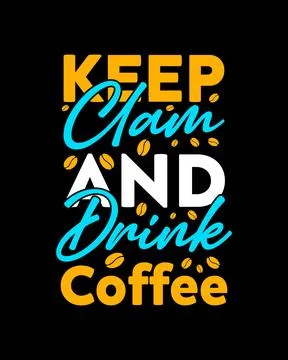 Typography Coffee vector T-shirt Design, coffee tee Stock Illustration