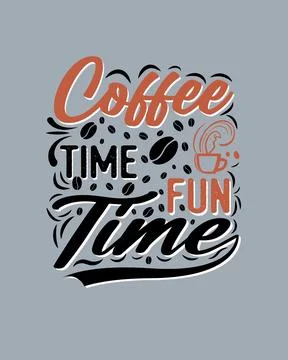 Typography Coffee vector T-shirt Design, coffee tee Stock Illustration