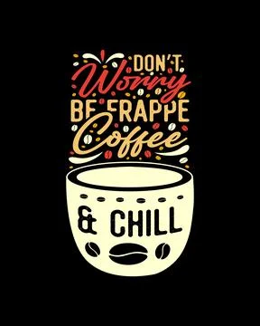 Typography Coffee vector T-shirt Design, coffee tee Stock Illustration