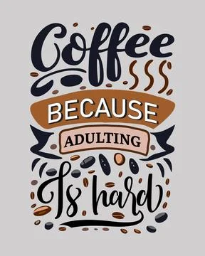 Typography Coffee vector T-shirt Design, coffee tee Stock Illustration