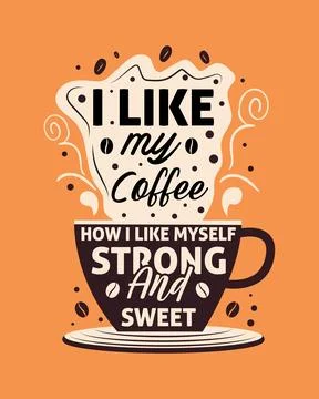 Typography Coffee vector T-shirt Design, coffee tee Stock Illustration