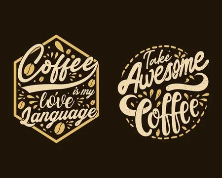 Typography Coffee vector T-shirt Design, coffee tee Stock Illustration