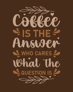 Typography Coffee vector T-shirt Design, coffee tee Stock Illustration