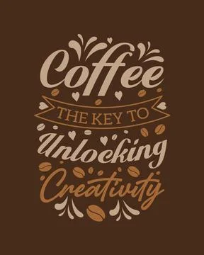 Typography Coffee vector T-shirt Design, coffee tee Stock Illustration