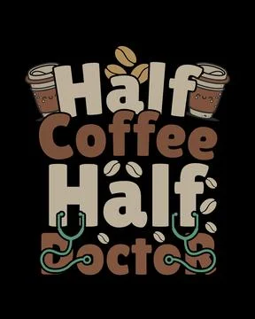 Typography Coffee vector T-shirt Design, coffee tee Stock Illustration