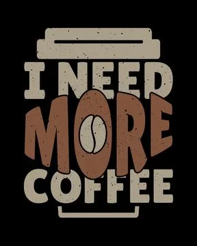 Typography Coffee vector T-shirt Design, coffee tee Stock Illustration