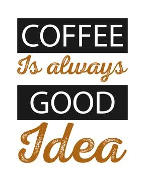 Typography Coffee vector T-shirt Design, coffee tee Stock Illustration