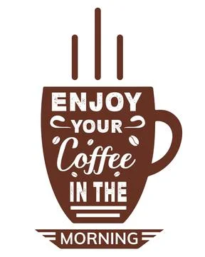 Typography Coffee vector T-shirt Design, coffee tee Stock Illustration