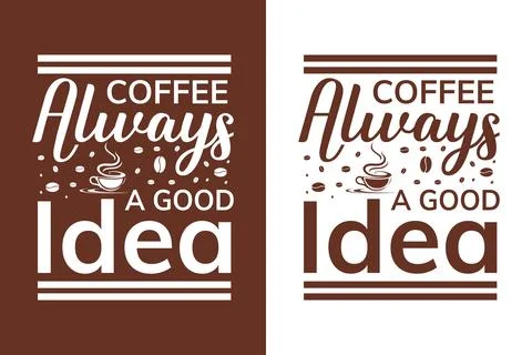 Typography Coffee vector T-shirt Design, coffee tee Stock Illustration