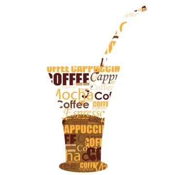 Typography cold coffee Stock-Illustration