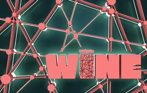 Typography concept for vineyard. Stock Illustration