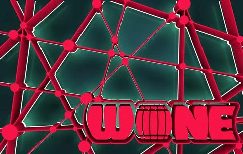 Typography concept for vineyard. Stock Illustration