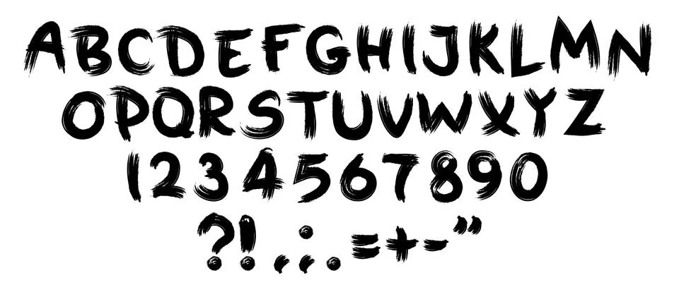 Typography with crayon texture for kid design Stock Illustration