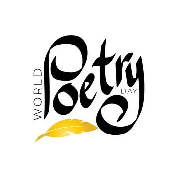 A typography design for celebrating world poetry day event Stock Illustration