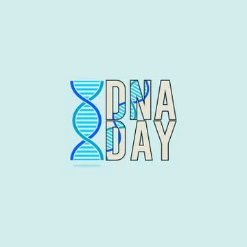 Typography for DNA Day Stock Illustration