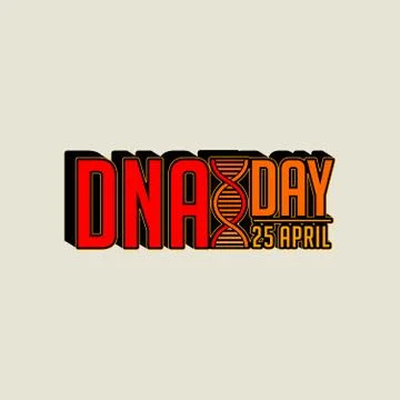 Typography for DNA Day Stock Illustration