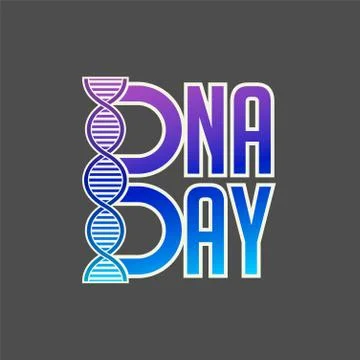 Typography for DNA Day Stock Illustration