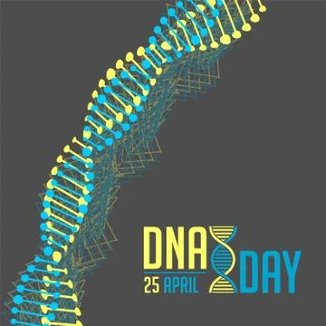 Typography for DNA Day Stock Illustration