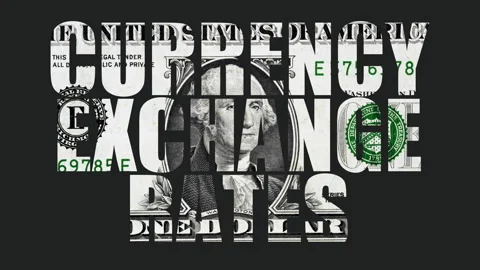Typography Exchange Rate Text Filled with US One Dollar Bill 動画素材 222016158