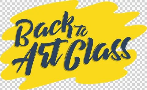 Typography is featuring dark blue script over yellow brushstroke in flat, 스톡 일러스트