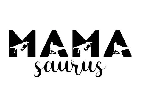 A typography graphic illustration featuring dinosaur typography with block le Illustration