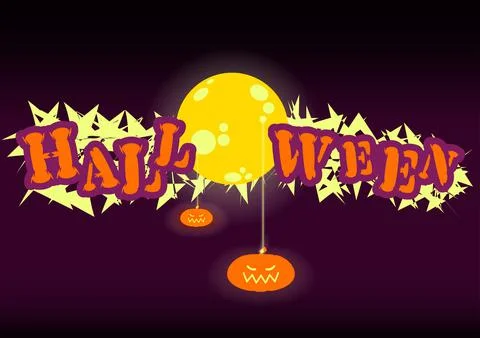 Typography halloween  background Digital, posters, vector 001 Illustrazione stock
