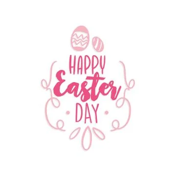Typography of happy easter Stock Illustration