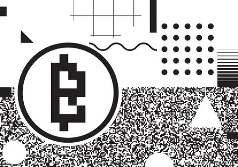 Typography horizontal banner for Blockchain Stock Illustration