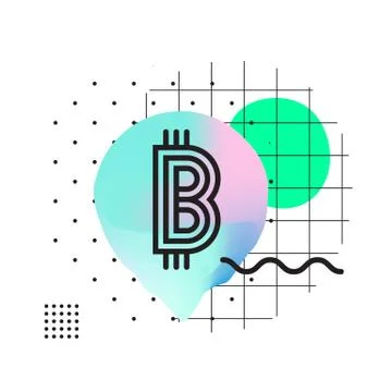Typography horizontal banner for Blockchain Stock Illustration