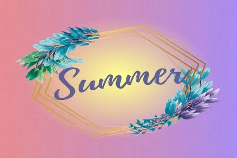 Typography image of summer vacation, beach vacation, vector illustration. Stock Illustration