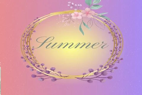 Typography image of summer vacation, beach vacation, vector illustration. Stock Illustration