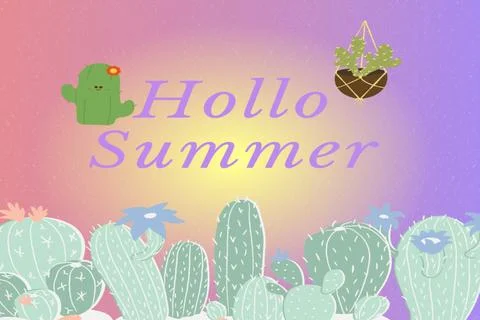 Typography image of summer vacation, beach vacation, vector illustration. Stock Illustration