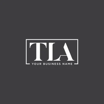 Typography initial letter TLA monogram logo design Stock Illustration