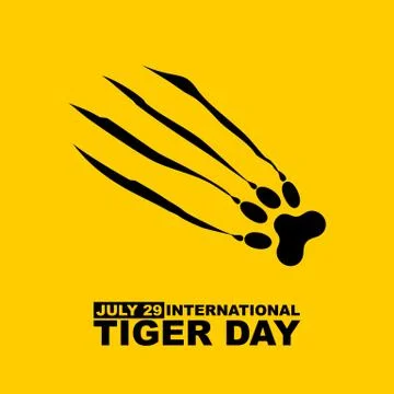 Typography of International Tiger Day vector Illustration Stock Illustration