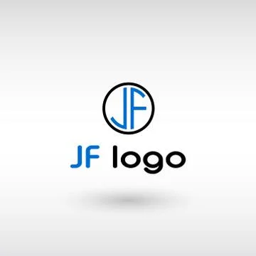 Typography JF letter logo vector editable vector file Stock Illustration