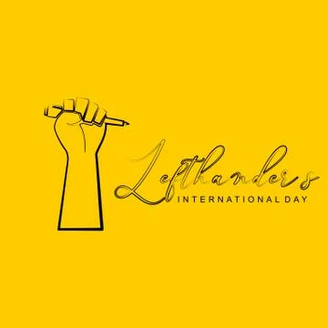 Typography for Lefthander's international day Stock Illustration