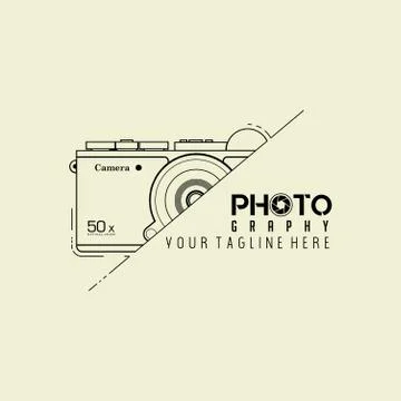 Typography logo For Photography Stock Illustration