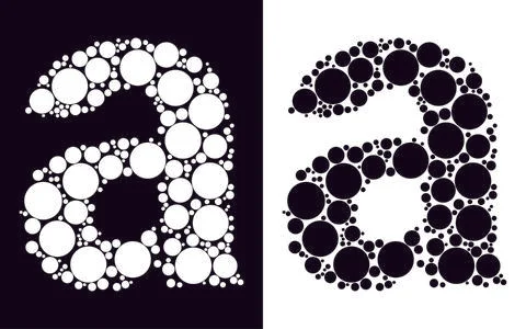 Typography a, logo text aa 스톡 일러스트